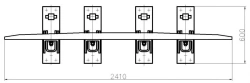 SP850 Profile Counter Rail with Complete Set of Pads and Fasteners for Turnout MP380.00