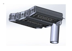 Industrial Design LED Light "MTM IoT" Series CUBE 140 Three Modules Side Connection 10 Degrees Console Mount