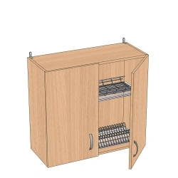 Wall-Mounted Kitchen Cabinet with Dish Drying Rack 800*300*720 mm SHNS-8