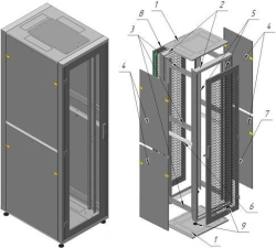 Telecommunications Cabinet SHP-P-42U 600x2015x1000-P2P