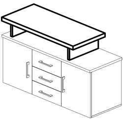 Brooklyn Series 9501 Side Table for Cabinets 9615, 9617, 9618, 9622, 9624, 9625