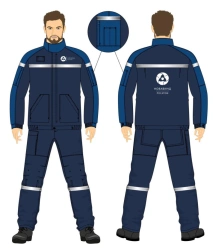Men's Protective Suit (Jacket and Pants) for Electric Arc Thermal Risks - Model ZETV 16 cal/cm²