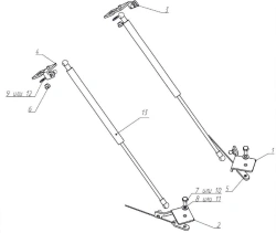 Hood Shock Absorbers for MITSUBISHI L200 MY2019-