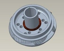 Dispersing Working Wheel FBH, DN5-21, 0.68 Inch Shaft, Ni-Resist