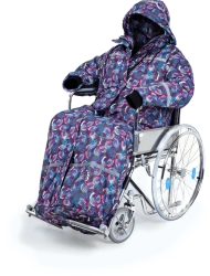 Waterproof Insulated Poncho Suit for Wheelchair Users - Traushka Model 2601