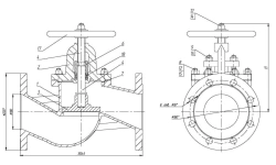 Flanged Non-Return Shut-Off Valve DN 100 PN 10 Series 458 (КМИА.491925.003-05)