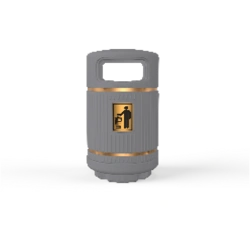 Elegant Round Waste Bin 040_041 Without Backlighting