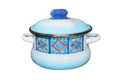 Deep Enamel Coated Cooking Pot, 2.4L