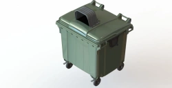 Mobile Waste Container 1100L Art. 22.C19.H (20.800.98.PE; 21.050.98.PE.T)