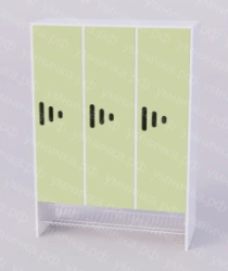 Three-section cabinet