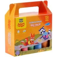 Multi-Pulti Colored Sidewalk Chalk, 10 pcs, 5 colors, Round in Cardboard Box