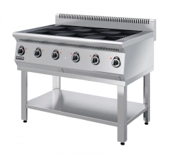 Electric Cooking Range PE67P-02 with Stand in Stainless Steel