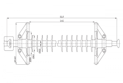 Suspended Linear Insulator with Silicone Composite Shell LK 70/150-I-2 GP
