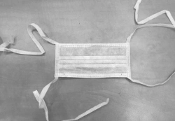 Medical Face Mask for Respiratory Protection, Disposable "SORBOTEK", Two-Layer, Size 165x85 mm