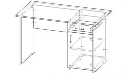 Compact Writing Desk with Drawer - Kanzler Model