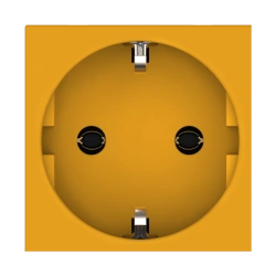 CADUCEUS ALING HIDE Modular Socket 45x45 with Grounding, 16A, 250V, Horizontal, Orange, Art. 2311.N