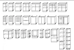 Kitchen Furniture Set with Upper Cabinets and Sink Base - MP-SHKV-C, MP-SHKV-01