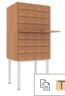 Catalog Cabinet 2-Module with 32 Drawers (4x8) on Legs
