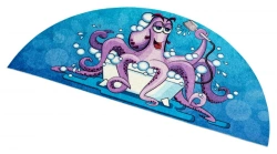 SHAHINTEX SILK PHOTO PRINT Rug "Octopus" 62x31 cm (Half-Round)