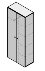 Wooden Office Wardrobe - Rio Base Furniture Set