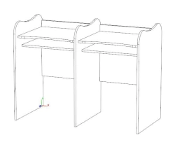 Two-Seater Desk for Foreign Language Classroom Open Design Model 4 GR