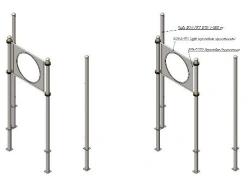 Round Target Stand for Tennis Ball Throwing Test AKS-76