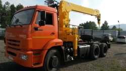 Heavy-Duty Tow Truck with Crane Manipulator 6377W1 on Kamaz Chassis