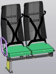 School Bus Passenger Seat for M2/M3 Vehicles - DS15.6840.010-PV07