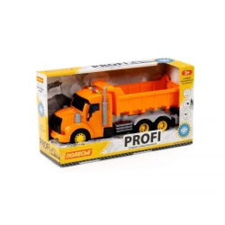 Profi Inertia Dump Truck with Lights and Sounds (Orange) - 86297