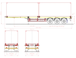 Container Transport Semi-Trailer 98134A (Bearing Frame Design)