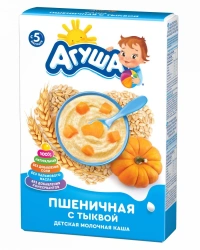 Instant Dry Milk Wheat Porridge with Pumpkin and Prebiotics "Agusha", 200g