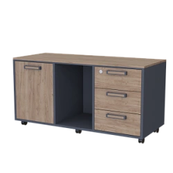 PREGO Sliding Cabinet with Two-Tone Acrylic Edge