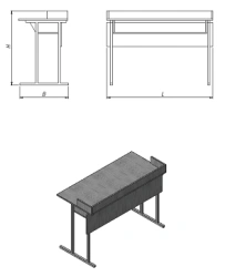 Biology Classroom Desk Series PU.NR.02.B