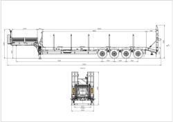 Semi-Trailer 98132V for Transporting Long Cargo
