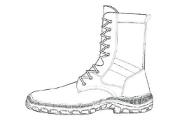 Men's Leather Safety Boots with High Ankle Support for Protection Against Mechanical Hazards Bvo Model