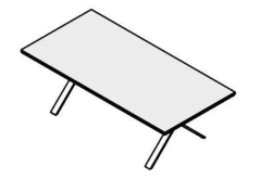 Office Conference Table with Metal Frame - Kvins/Kvins Slim