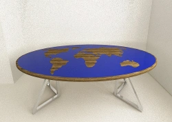 Oval Conference Table - Solid Oak Top