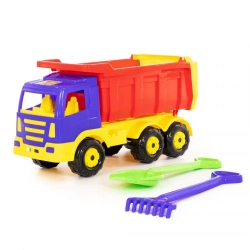 Premium Dump Truck with Large Shovel and Rake, Model 9851