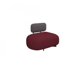 Two-Seater Pouf with Backrest