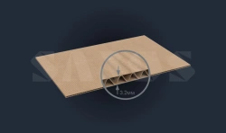 Three-Layer Corrugated Cardboard Sheet