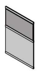 Office Partition Filling with Rails - MDF/Fabric