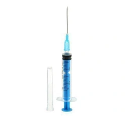Disposable Sterile 3-Part Injection Syringe with Needle, Luer Type 2A