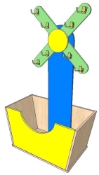 Toy Storage Rack with Drawer "Mill" FN.MDU.01.47.00.00.00