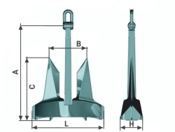 Heavy-Duty Anchor DZ-14, Alloy Steel, 100KG