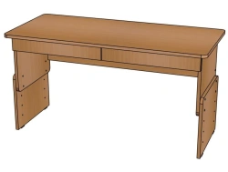 Children's Double Desk with Drawers for Preschool Activities - SD18
