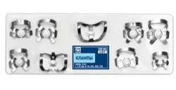 Dental Isolation Clamps Set, Model No. 3.017 (9 pcs)