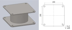 Support Stand for KL-7500M Series Seats - Model KL-7500M.240-01