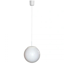 Modern Hanging Light Fixture, 250 NCO 17-150-304, Opal PMMA with White Cord