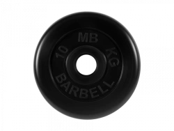 Rubber-Coated Standard Disc, Black, 51 mm, 10 kg - MB-PltB51-10