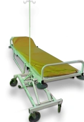 Adjustable Patient Transport Trolley with Folding Side and End Rails TPBR - Diakoms